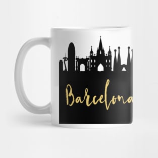 BARCELONA SPAIN DESIGNER SILHOUETTE SKYLINE ART Mug